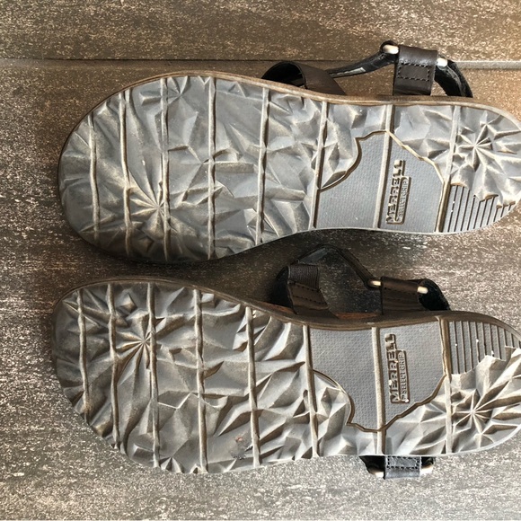 Merrell Leather Sandals Black Womens Size 7 - Picture 3 of 3